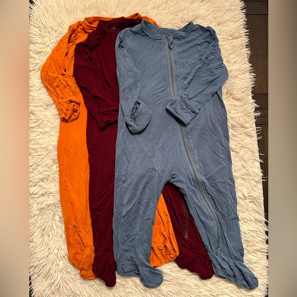 3 Pack Bamboo Baby Rompers/Sleepers